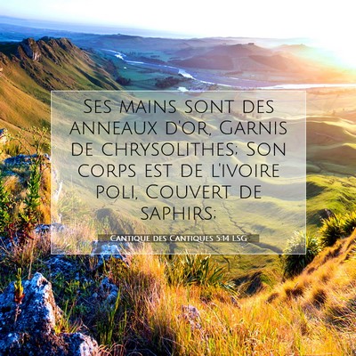 Cantique des Cantiques 5:14 LSG Image du verset biblique