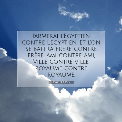 Ésaïe 19:2 LSG Image du verset biblique
