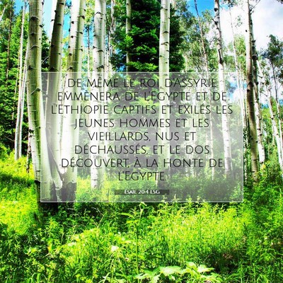 Ésaïe 20:4 LSG Image du verset biblique