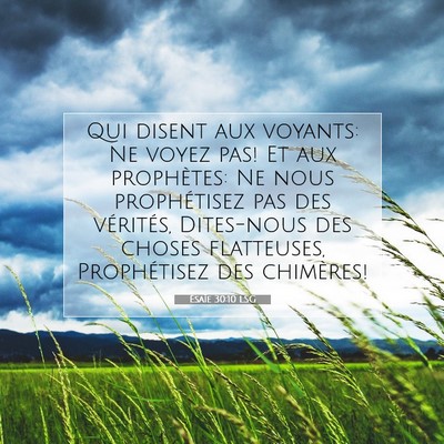 Ésaïe 30:10 LSG Image du verset biblique