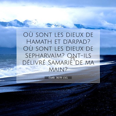 Ésaïe 36:19 LSG Image du verset biblique
