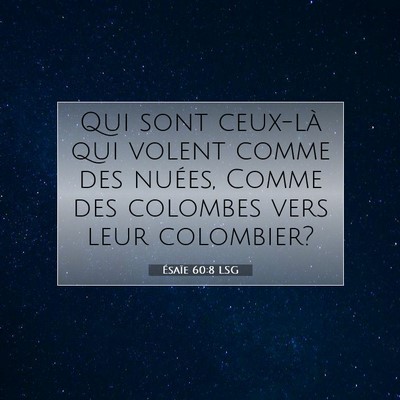 Ésaïe 60:8 LSG Image du verset biblique