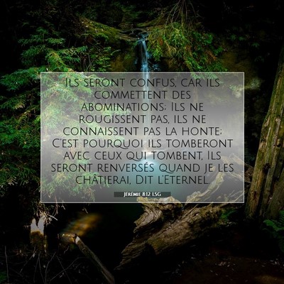 Jérémie 8:12 LSG Image du verset biblique