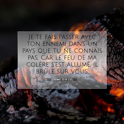 Jérémie 15:14 LSG Image du verset biblique