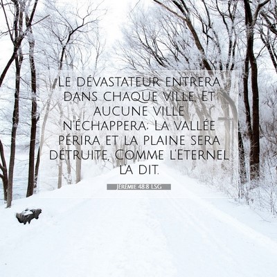 Jérémie 48:8 LSG Image du verset biblique