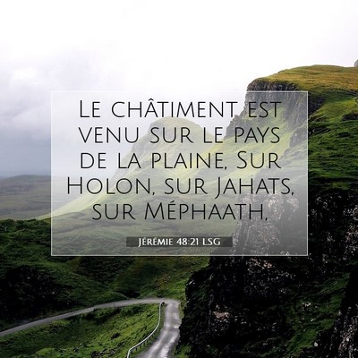 Jérémie 48:21 LSG Image du verset biblique
