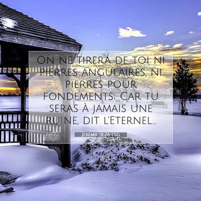 Jérémie 51:26 Verset biblique expliqué