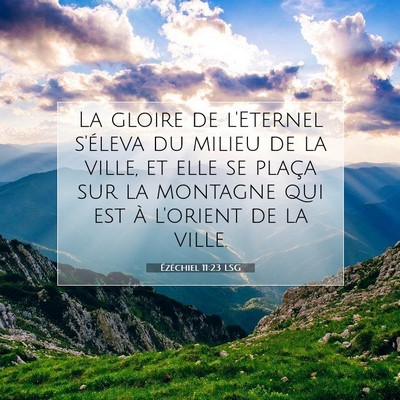 Ézéchiel 11:23 LSG Image du verset biblique