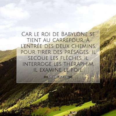 Ézéchiel 21:21 LSG Image du verset biblique