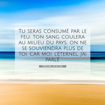 Ézéchiel 21:32 LSG Image du verset biblique