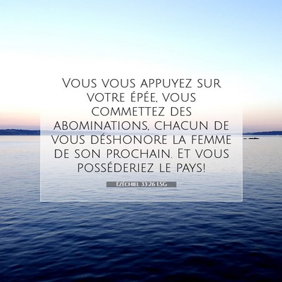 Ézéchiel 33:26 Verset biblique expliqué
