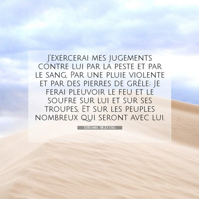 Ézéchiel 38:22 LSG Image du verset biblique