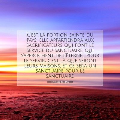 Ézéchiel 45:4 LSG Image du verset biblique