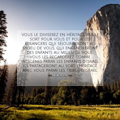 Ézéchiel 47:22 LSG Image du verset biblique