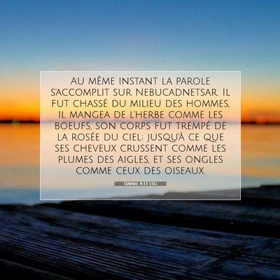 Daniel 4:33 LSG Image du verset biblique