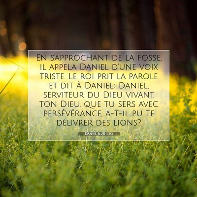 Daniel 6:20 LSG Image du verset biblique