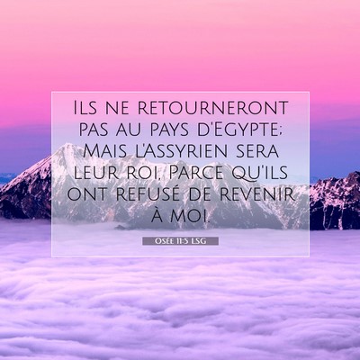 Osée 11:5 Verset biblique expliqué