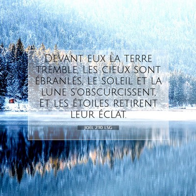 Joël 2:10 LSG Image du verset biblique