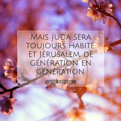 Joël 3:20 LSG Image du verset biblique