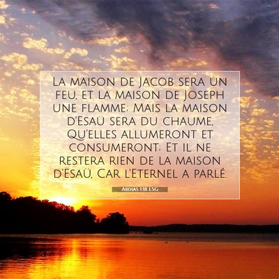 Abdias 1:18 LSG Image du verset biblique