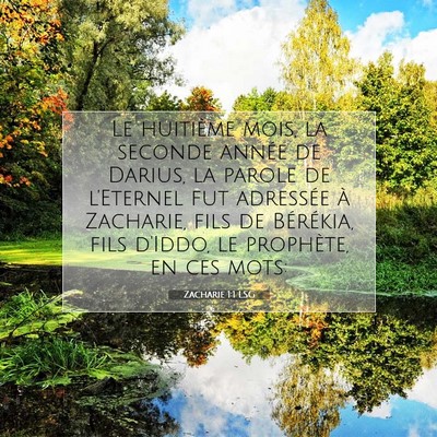 Zacharie 1:1 LSG Image du verset biblique
