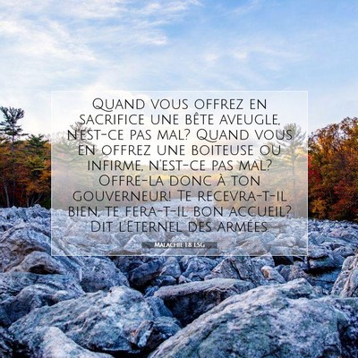Malachie 1:8 Verset biblique expliqué