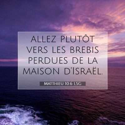 Matthieu 10:6 LSG Image du verset biblique