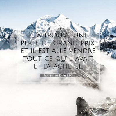 Matthieu 13:46 LSG Image du verset biblique