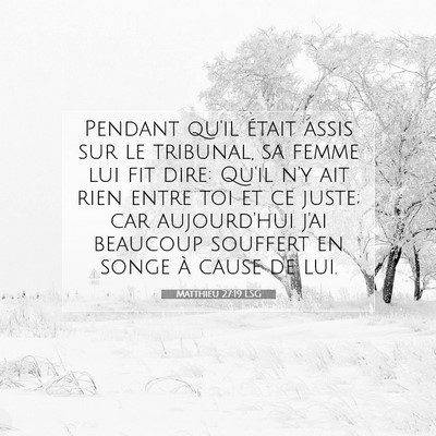 Matthieu 27:19 LSG Image du verset biblique