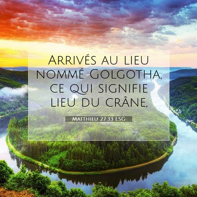 Matthieu 27:33 LSG Image du verset biblique