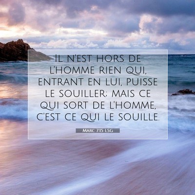 Marc 7:15 Verset biblique expliqué