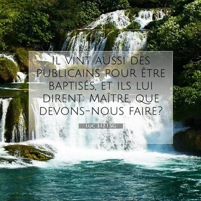 Luc 3:12 Verset biblique expliqué