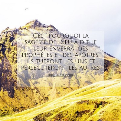 Luc 11:49 LSG Image du verset biblique