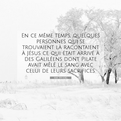 Luc 13:1 Verset biblique expliqué