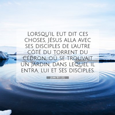 Jean 18:1 LSG Image du verset biblique