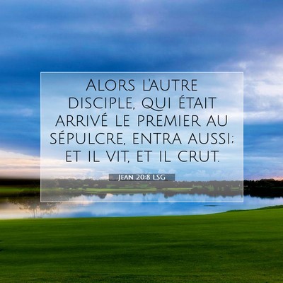 Jean 20:8 LSG Image du verset biblique