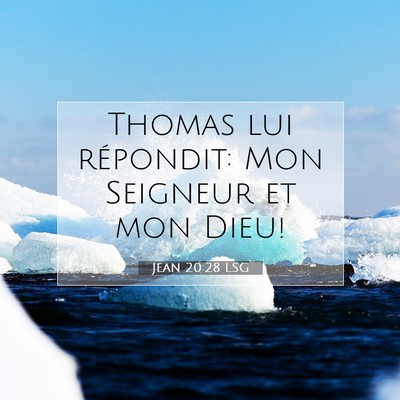 Jean 20:28 LSG Image du verset biblique