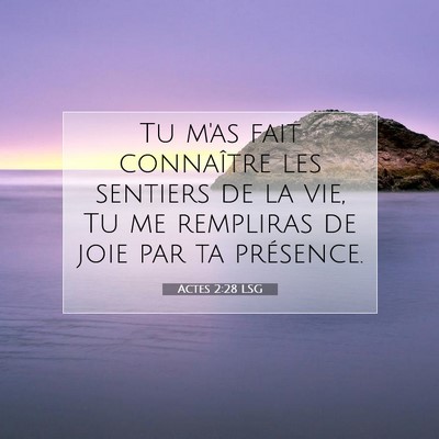 Actes 2:28 Verset biblique expliqué