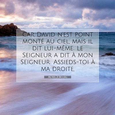 Actes 2:34 Verset biblique expliqué