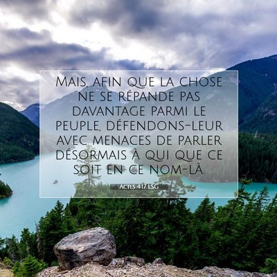 Actes 4:17 Verset biblique expliqué