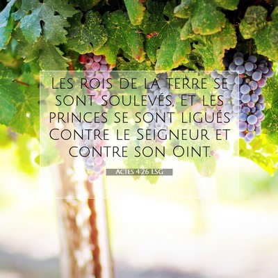 Actes 4:26 Verset biblique expliqué
