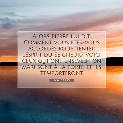 Actes 5:9 Verset biblique expliqué