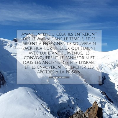 Actes 5:21 Verset biblique expliqué