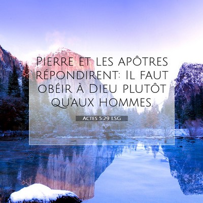 Actes 5:29 Verset biblique expliqué