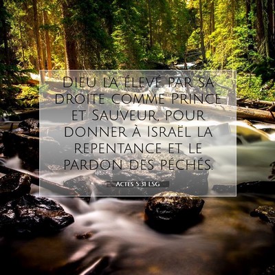 Actes 5:31 Verset biblique expliqué