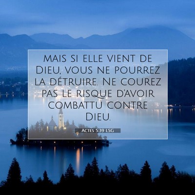 Actes 5:39 Verset biblique expliqué