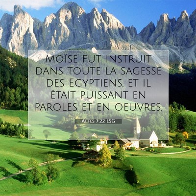 Actes 7:22 Verset biblique expliqué