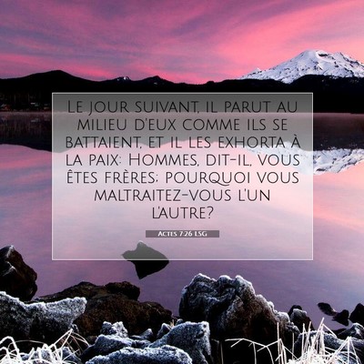 Actes 7:26 Verset biblique expliqué