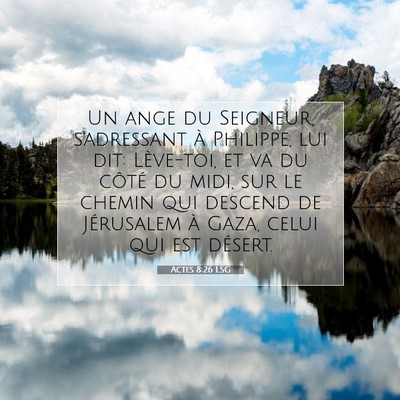 Actes 8:26 Verset biblique expliqué