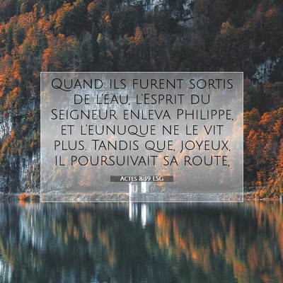 Actes 8:39 Verset biblique expliqué